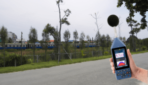 Passby noise measurement trains rolling stock